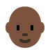 🧑🏿‍🦲 person: dark skin tone, bald display on Twitter